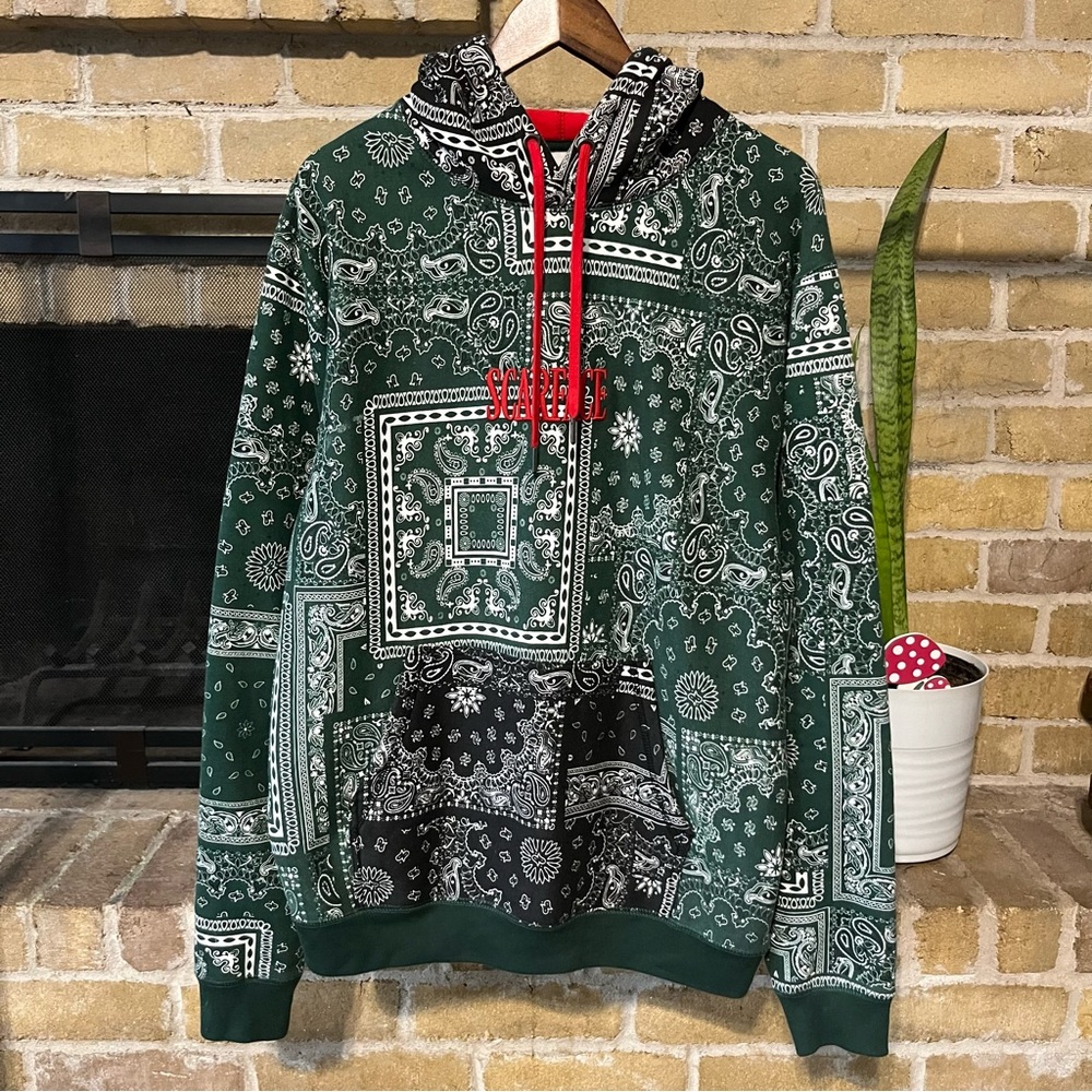 Scarface x Shoe Palace Mens Multicolor Pullover Embroidered Hoodie Size Large